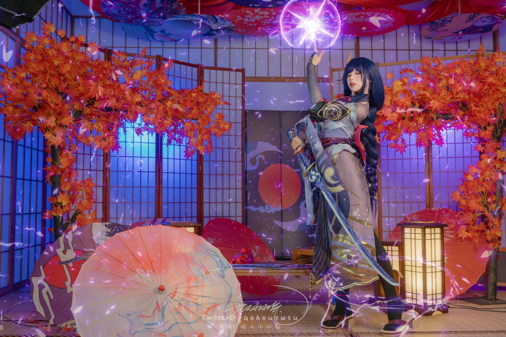 咬人小小兔(咬一口兔娘) - 3月作品 原神雷電將軍 [76P1V-1.43G