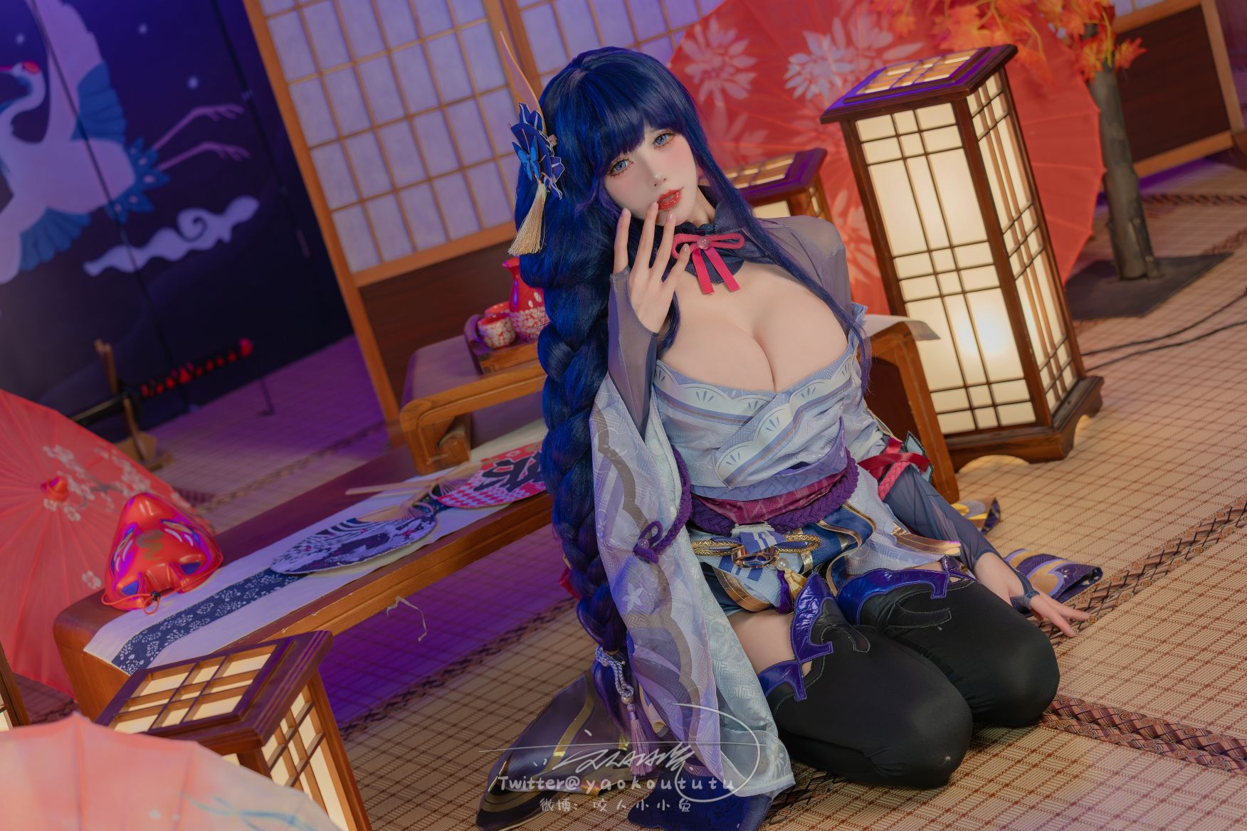 咬人小小兔(咬一口兔娘) - 3月作品 原神雷電将軍 [76P1V-1.43G