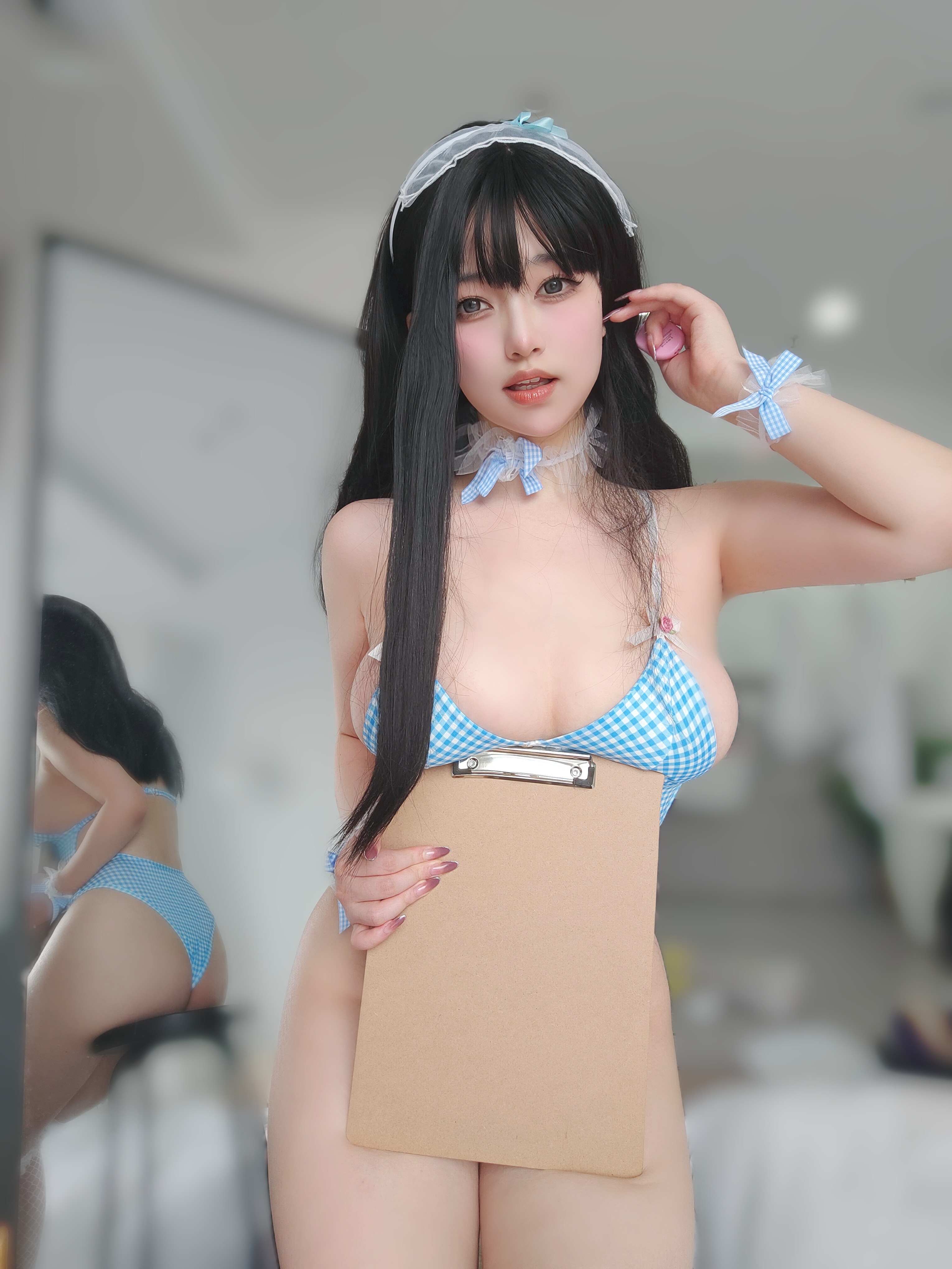 女主K 藍色泳裝女僕