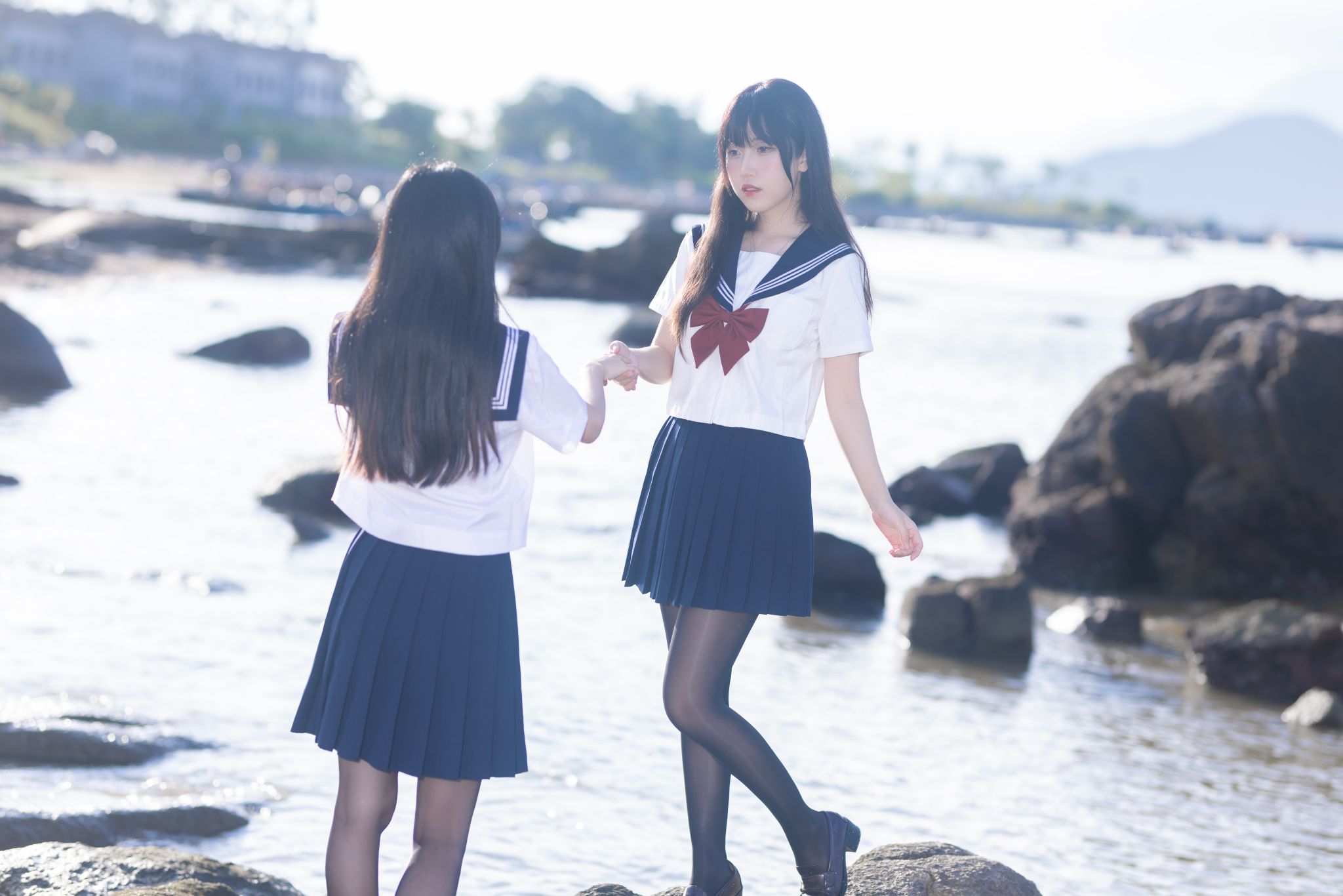 ブダイマオ & 三無人型 - セーラー服百合黒シルク