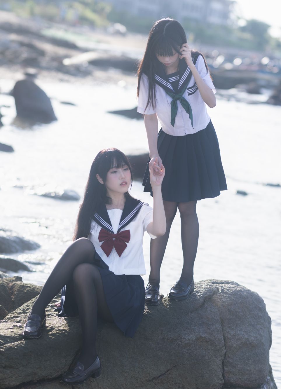 ブダイマオ & 三無人型 - セーラー服百合黒シルク