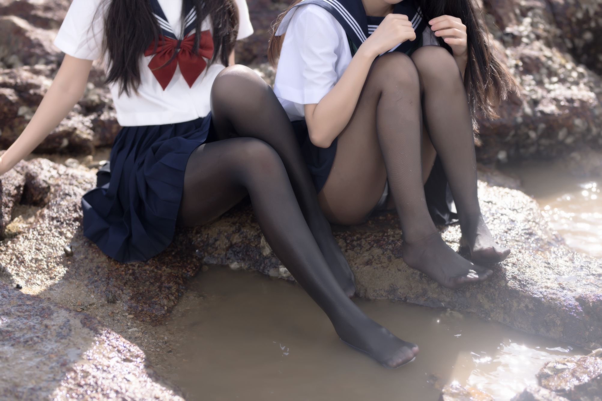 ブダイマオ & 三無人型 - セーラー服百合黒シルク