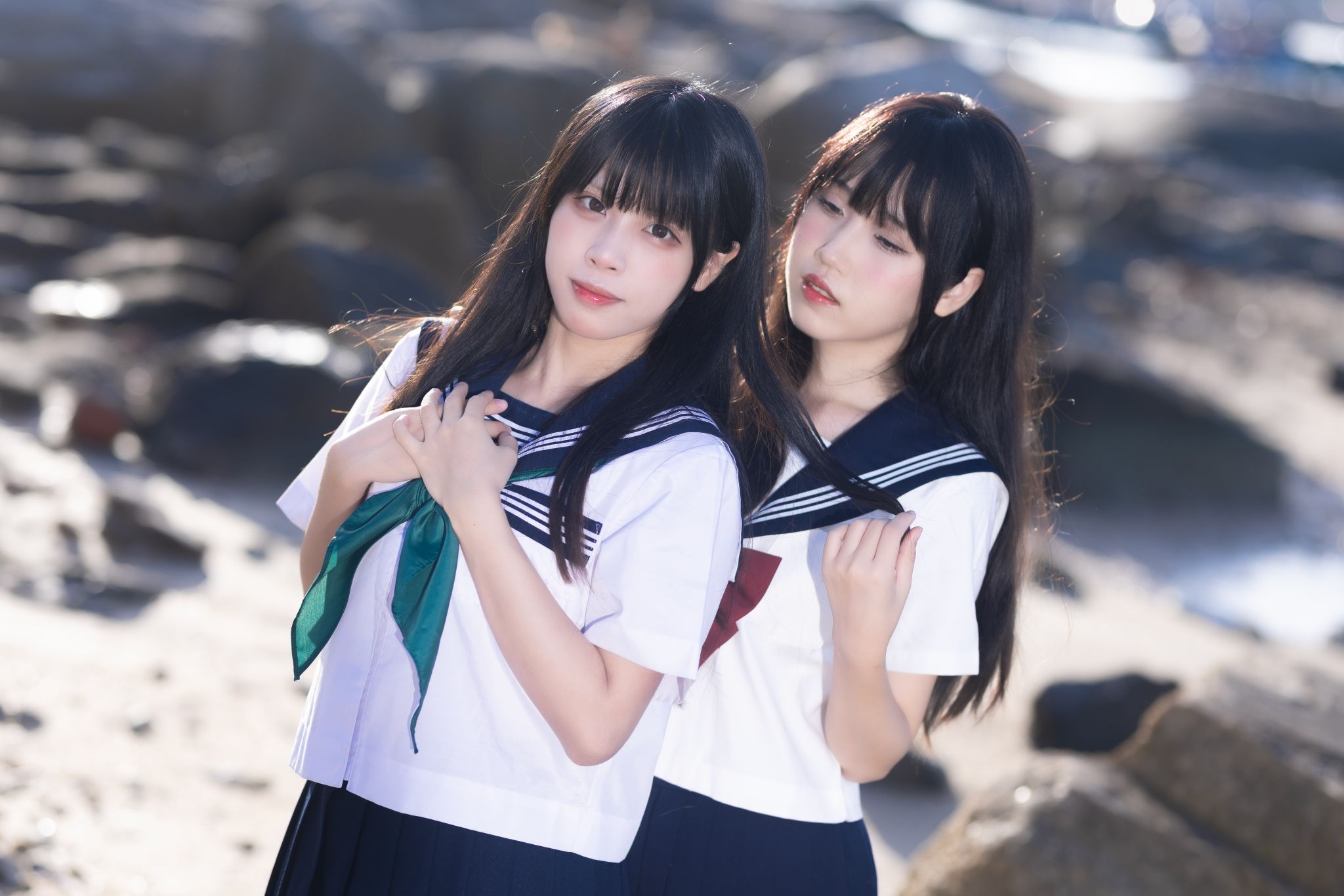 ブダイマオ & 三無人型 - セーラー服百合黒シルク