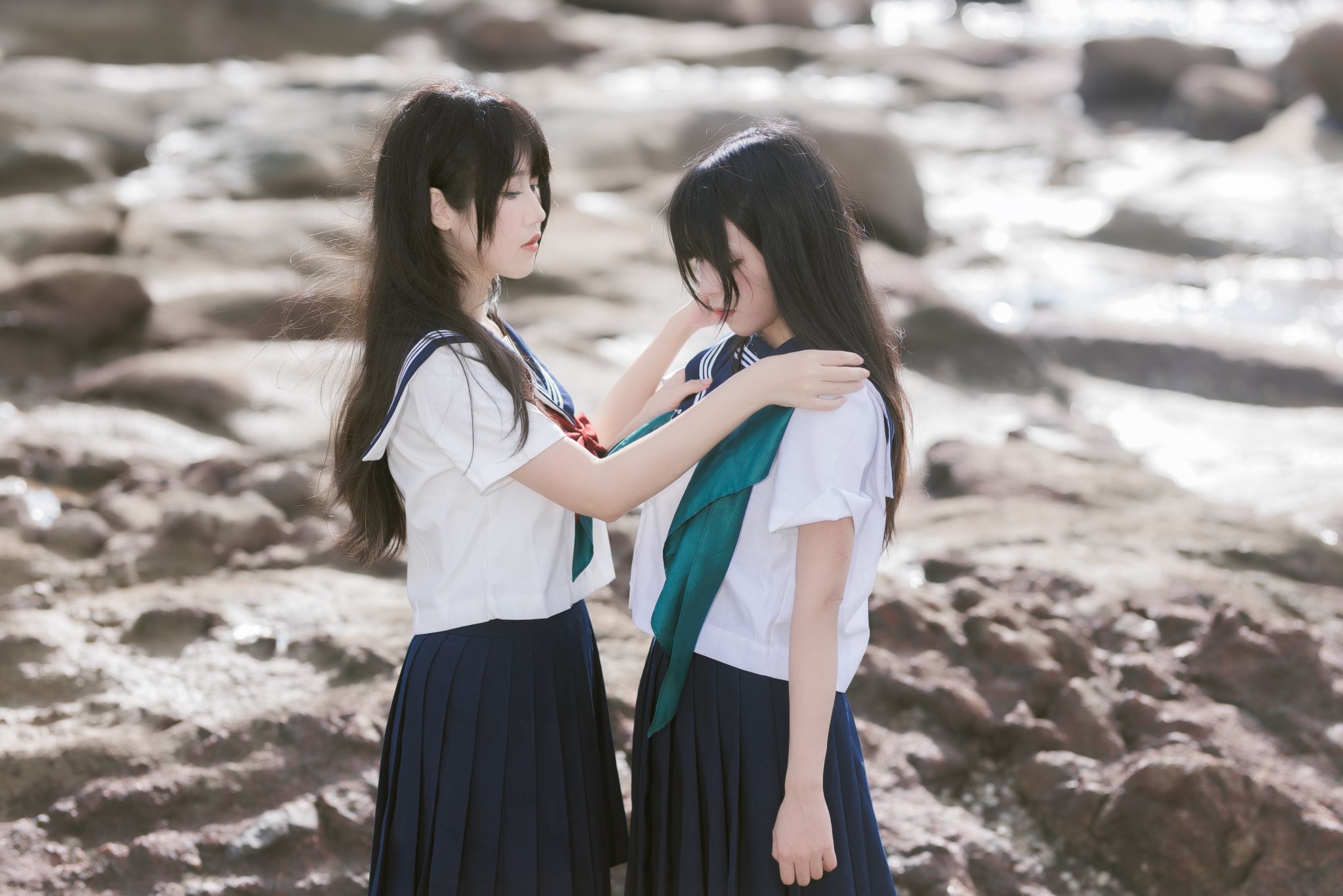 ブダイマオ & 三無人型 - セーラー服百合黒シルク