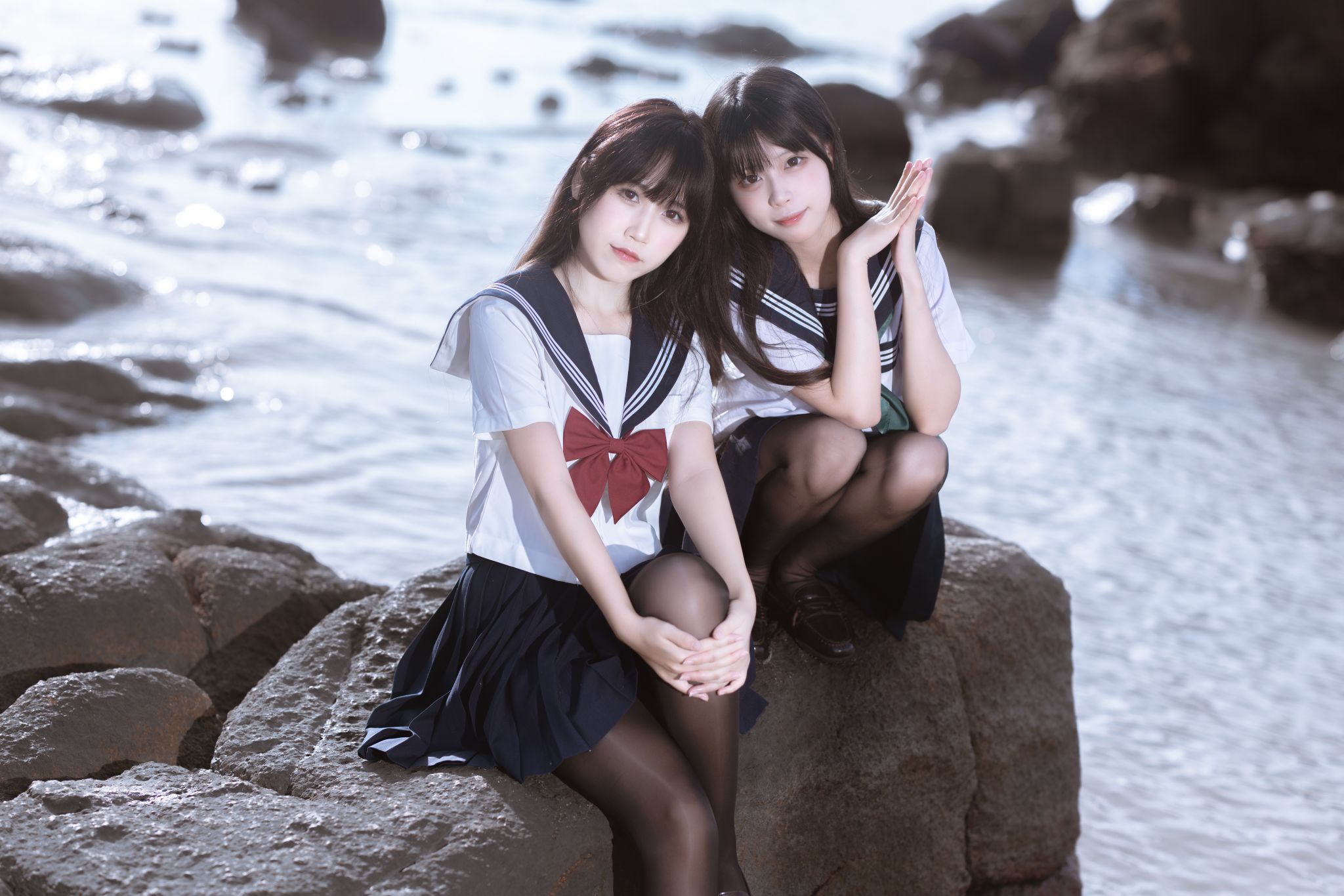 ブダイマオ & 三無人型 - セーラー服百合黒シルク