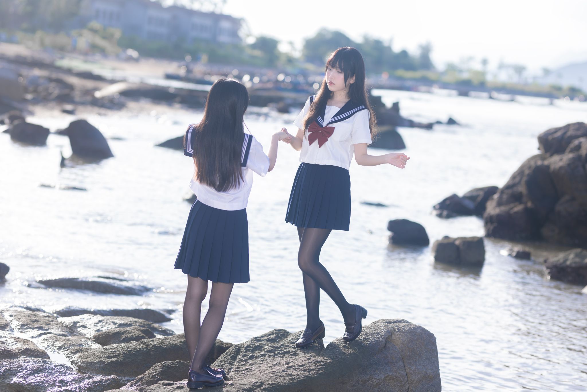 ブダイマオ & 三無人型 - セーラー服百合黒シルク