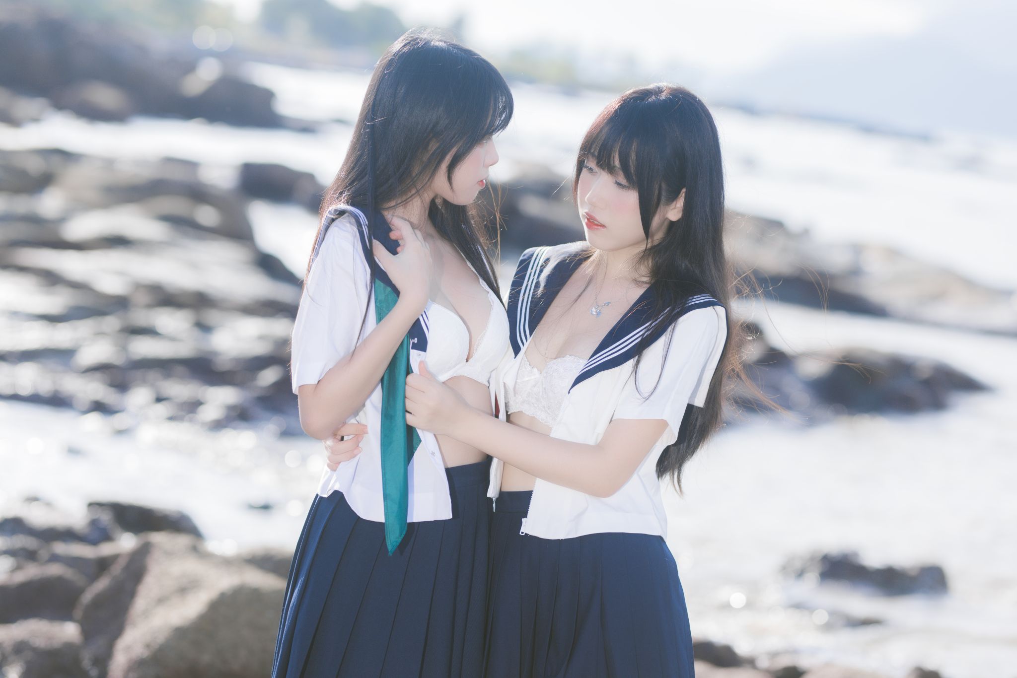 ブダイマオ & 三無人型 - セーラー服百合黒シルク