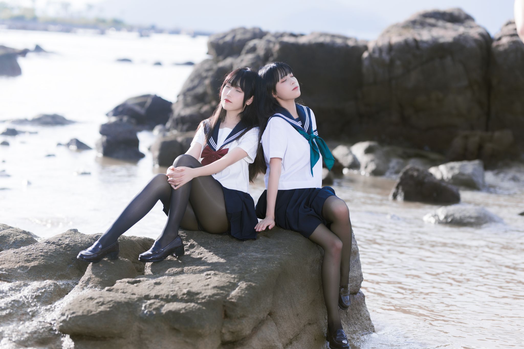 ブダイマオ & 三無人型 - セーラー服百合黒シルク