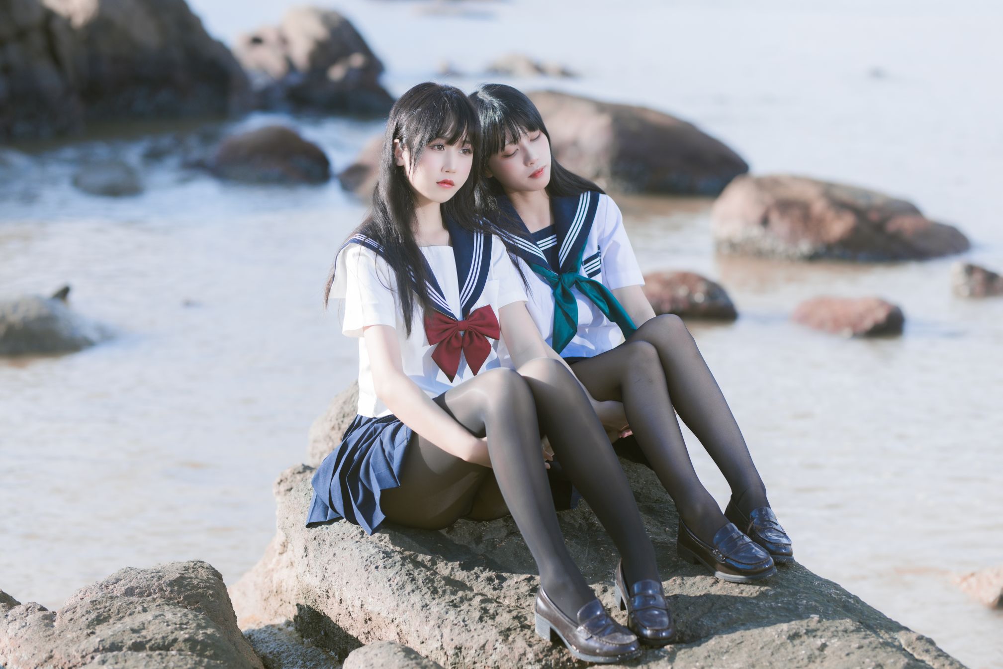 ブダイマオ & 三無人型 - セーラー服百合黒シルク