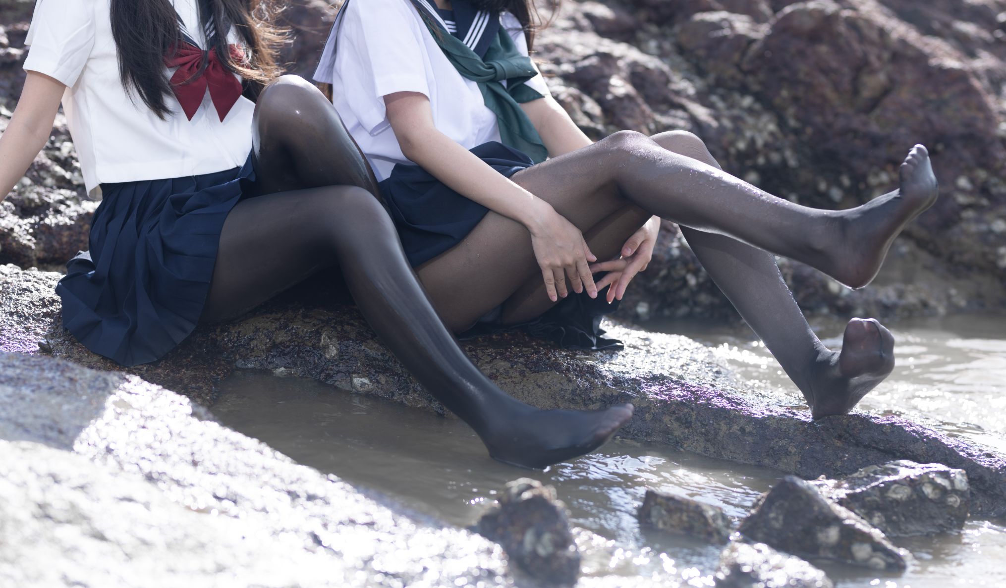 ブダイマオ & 三無人型 - セーラー服百合黒シルク