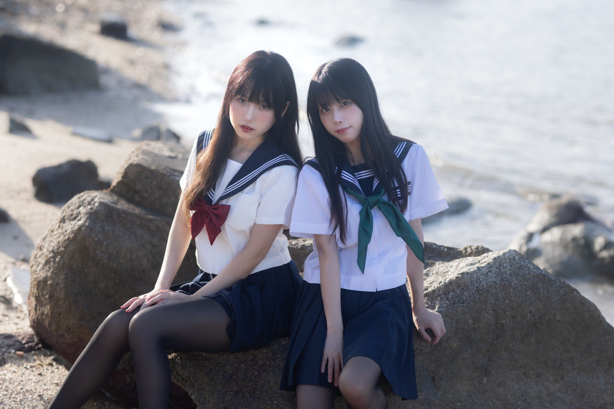 ブダイマオ & 三無人型 - セーラー服百合黒シルク