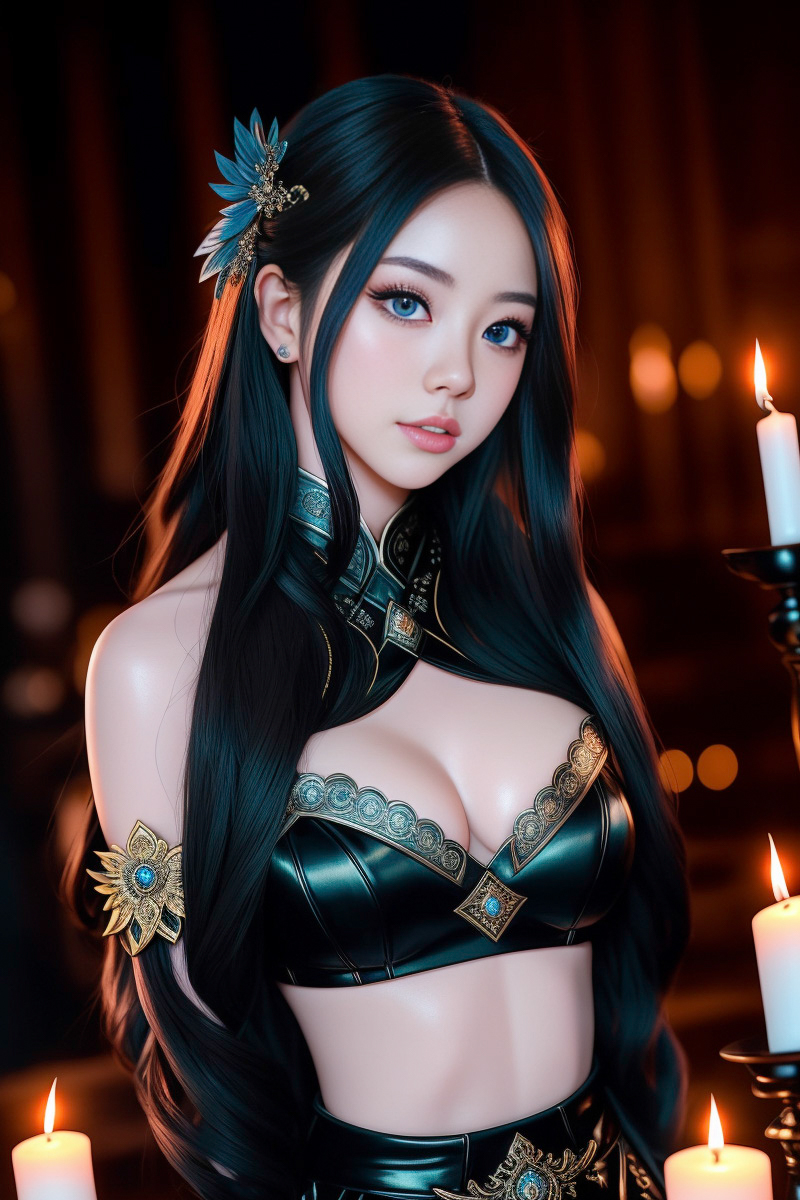Beautiful Blue Eyed Asian Girl