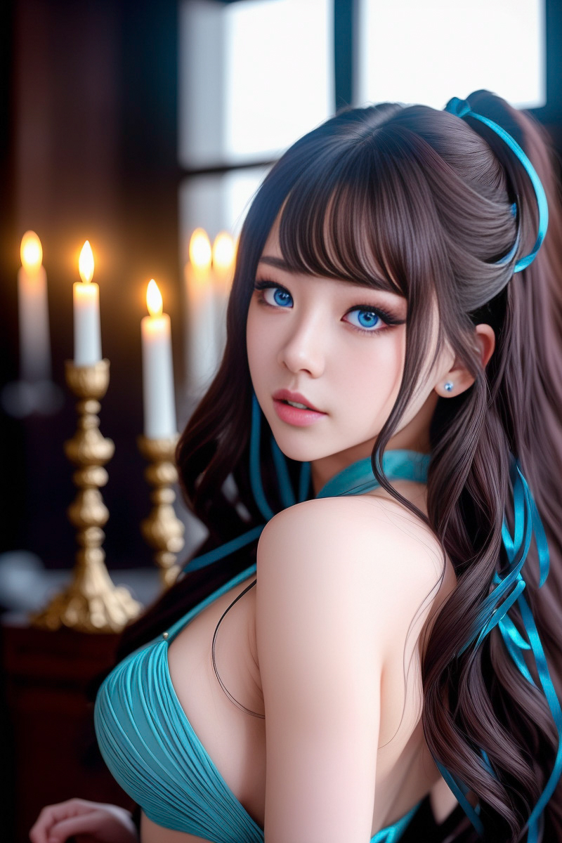 Beautiful Blue Eyed Asian Girl