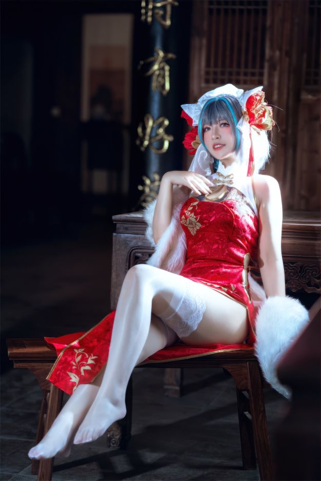 半半子 - 柴郡中華娘旗袍[45P2V-389MB
