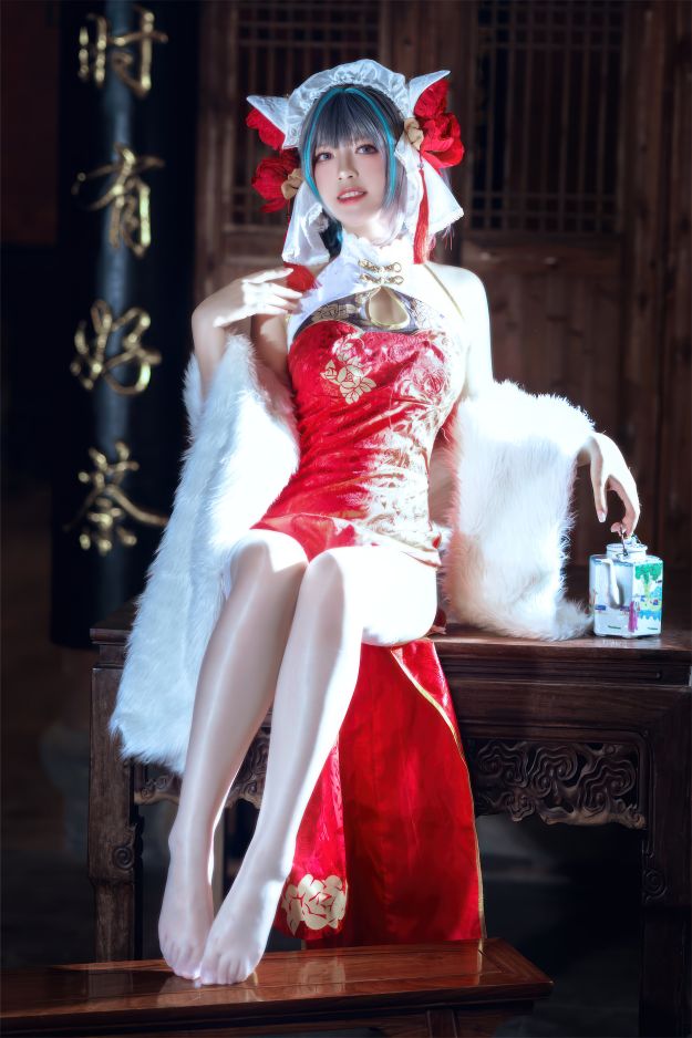 半半子 - 柴郡中華娘旗袍[45P2V-389MB