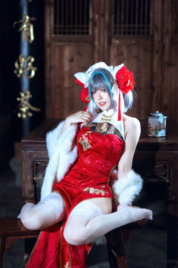 半半子 - 柴郡中華娘旗袍[45P2V-389MB