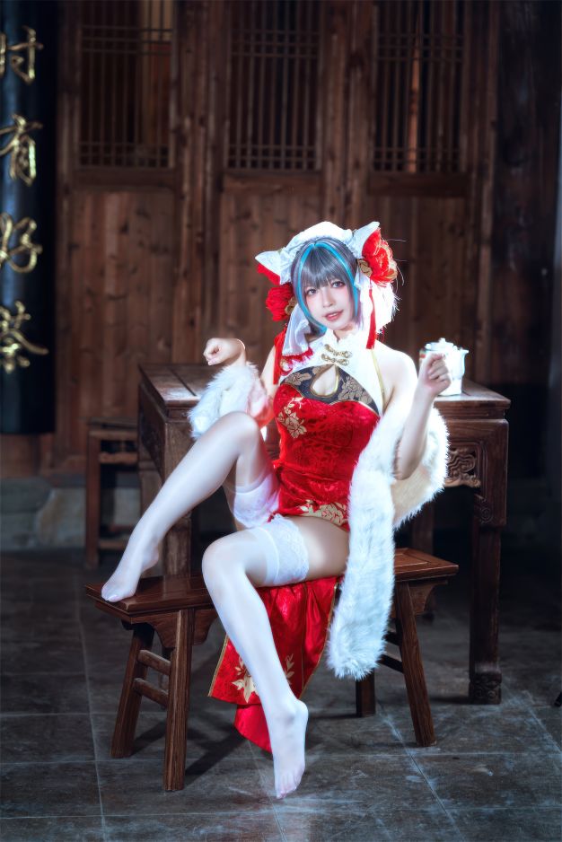 半半子 - 柴郡中華娘旗袍[45P2V-389MB