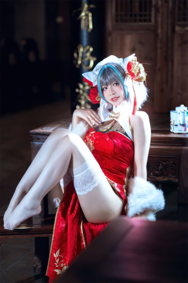 半半子 - 柴郡中華娘旗袍[45P2V-389MB