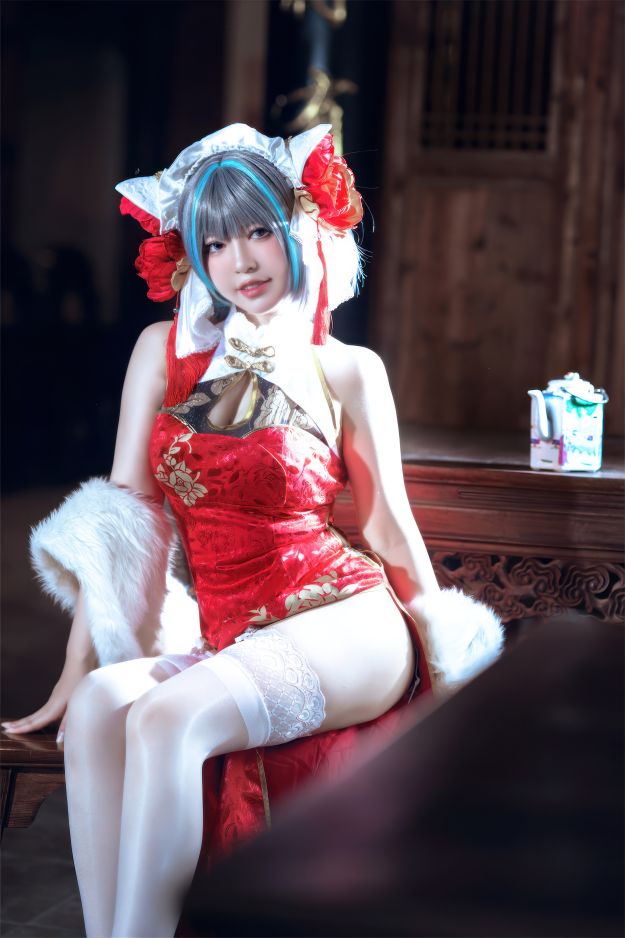 半半子 - 柴郡中華娘旗袍[45P2V-389MB