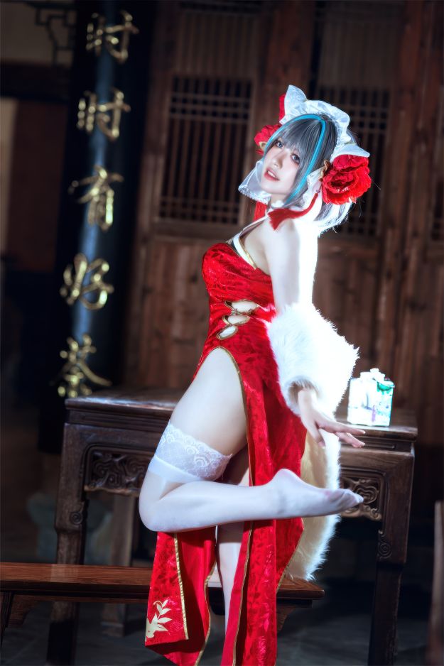 半半子 - 柴郡中華娘旗袍[45P2V-389MB