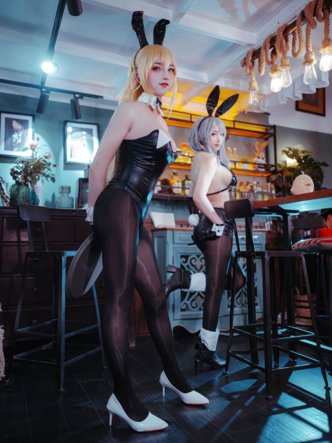 문신 Poi & 하야부사코 - 아주르 레인 노스캐롤라이나 + 워싱턴 토끼녀
