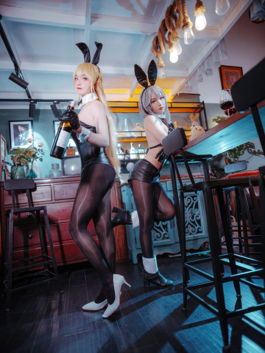 문신 Poi & 하야부사코 - 아주르 레인 노스캐롤라이나 + 워싱턴 토끼녀
