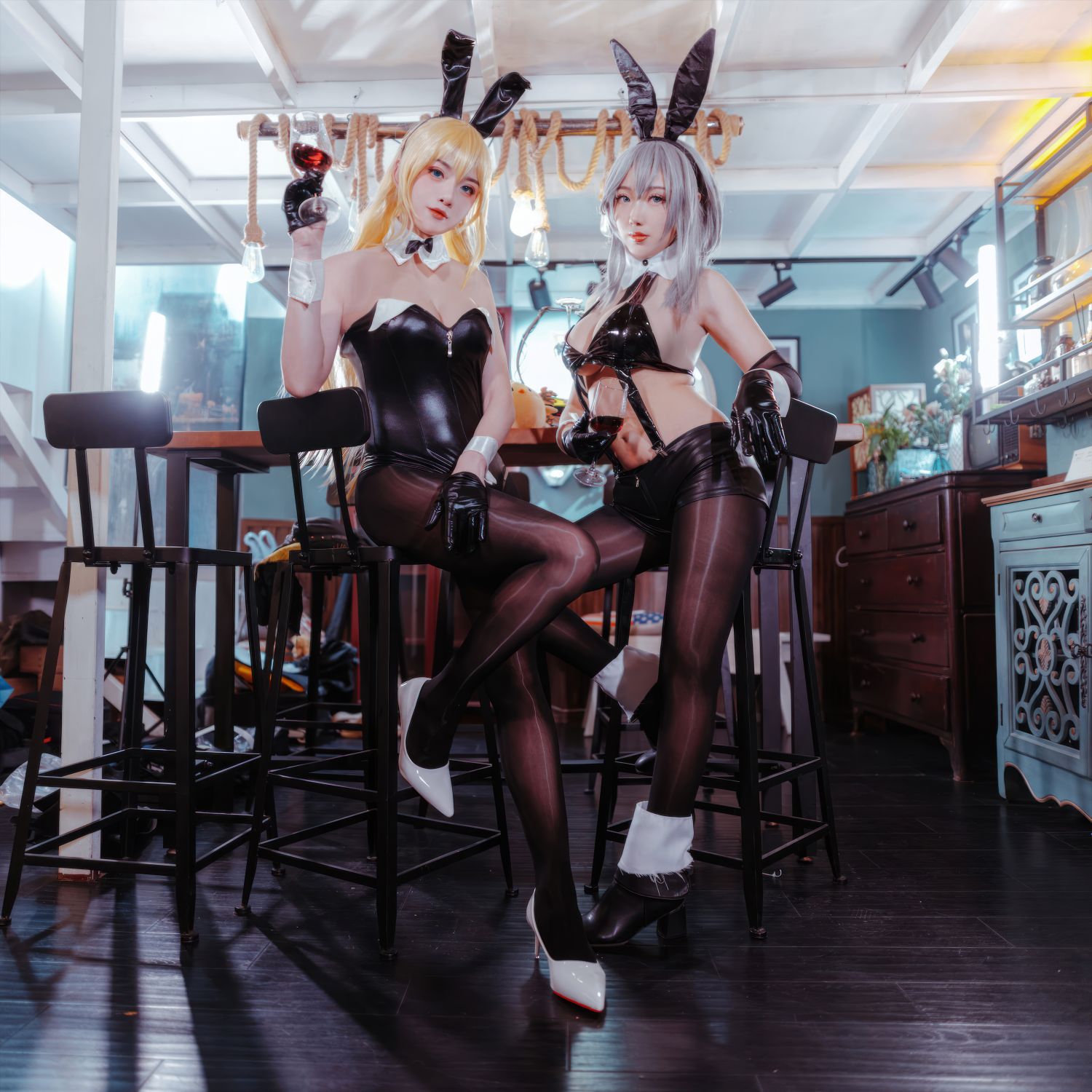Tattoo Poi & Hayabusa - Azur Lane North Carolina + Washington Bunny Girl