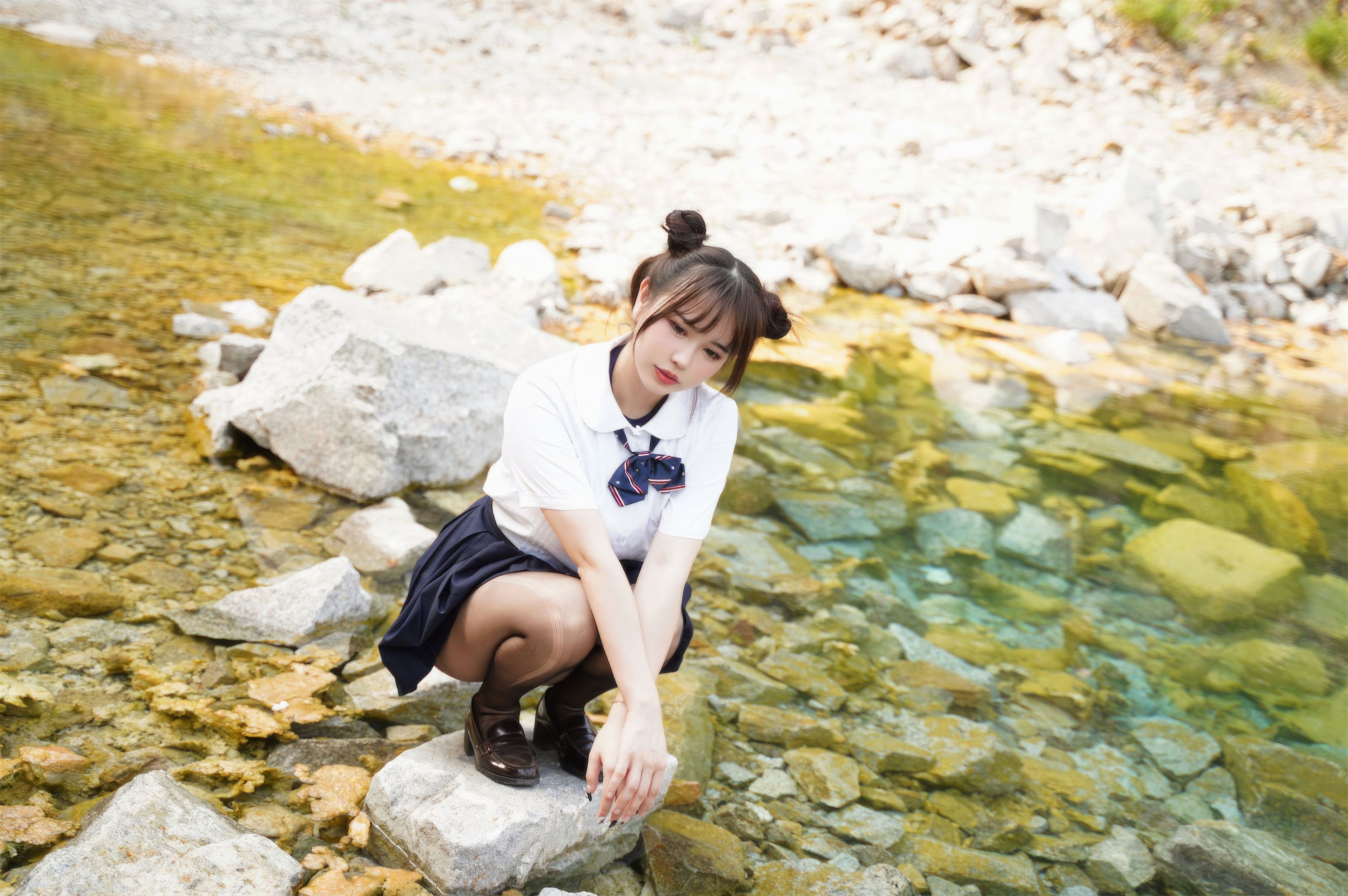 Tina is so wicked. Xiao Xi gymnastics uniform, school swimsuit JK, 56P