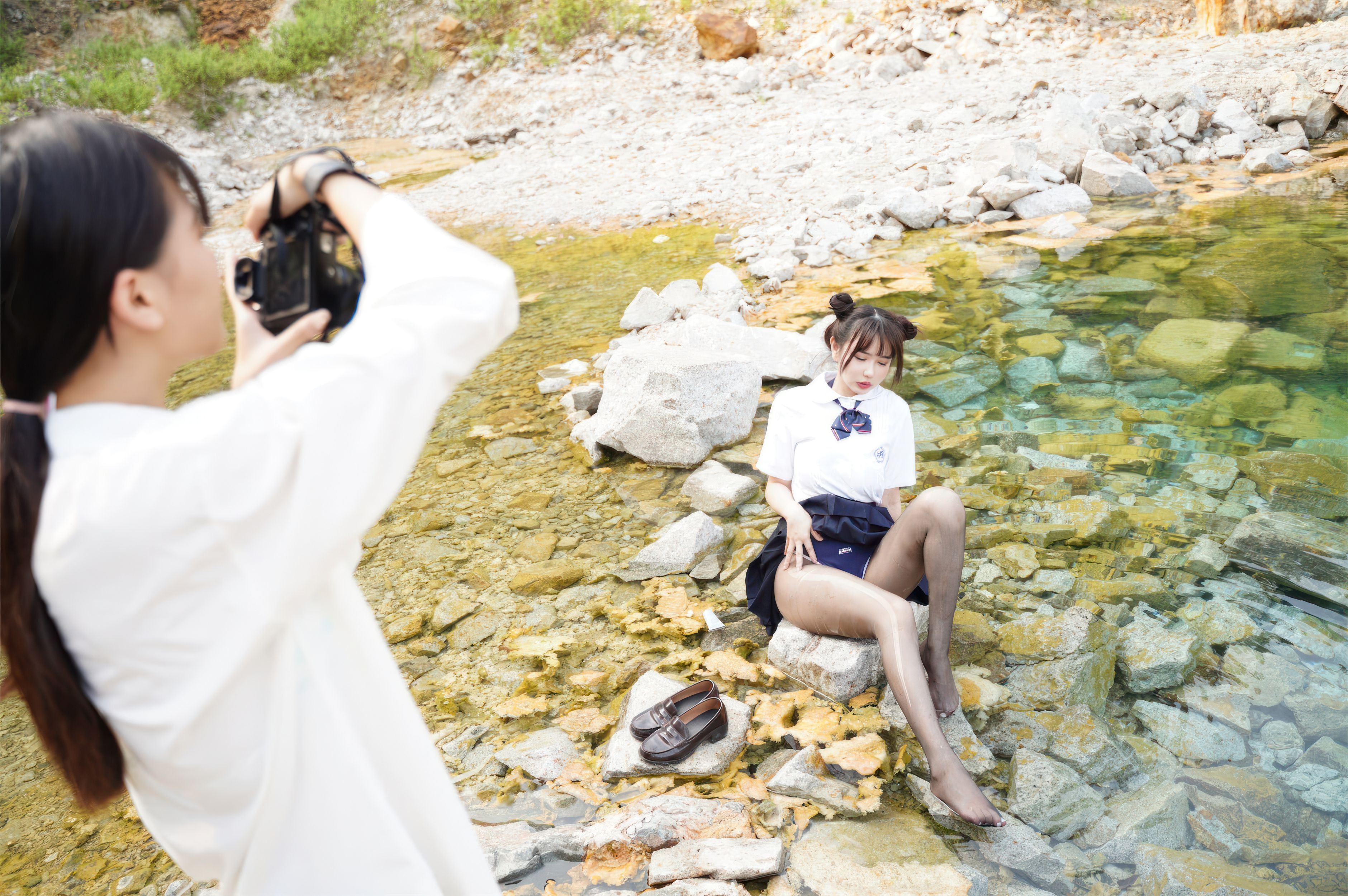 Tina is so wicked. Xiao Xi gymnastics uniform, school swimsuit JK, 56P