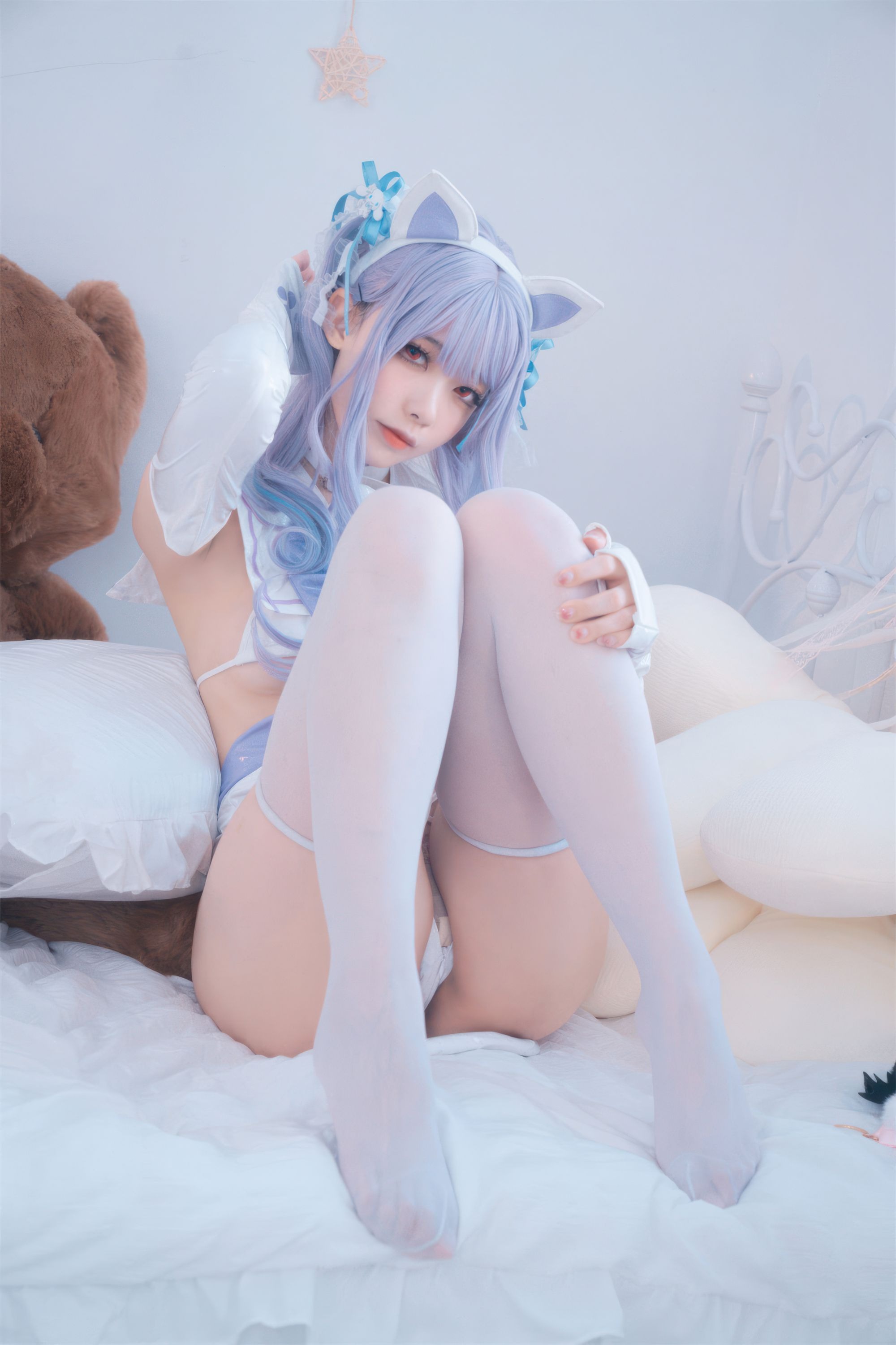 Anshoku Ajiki White Cat Cat 48P