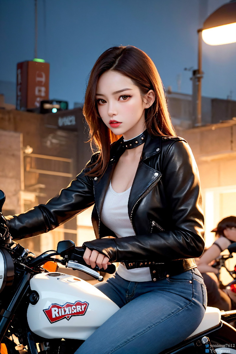 The female boss of the bikergang