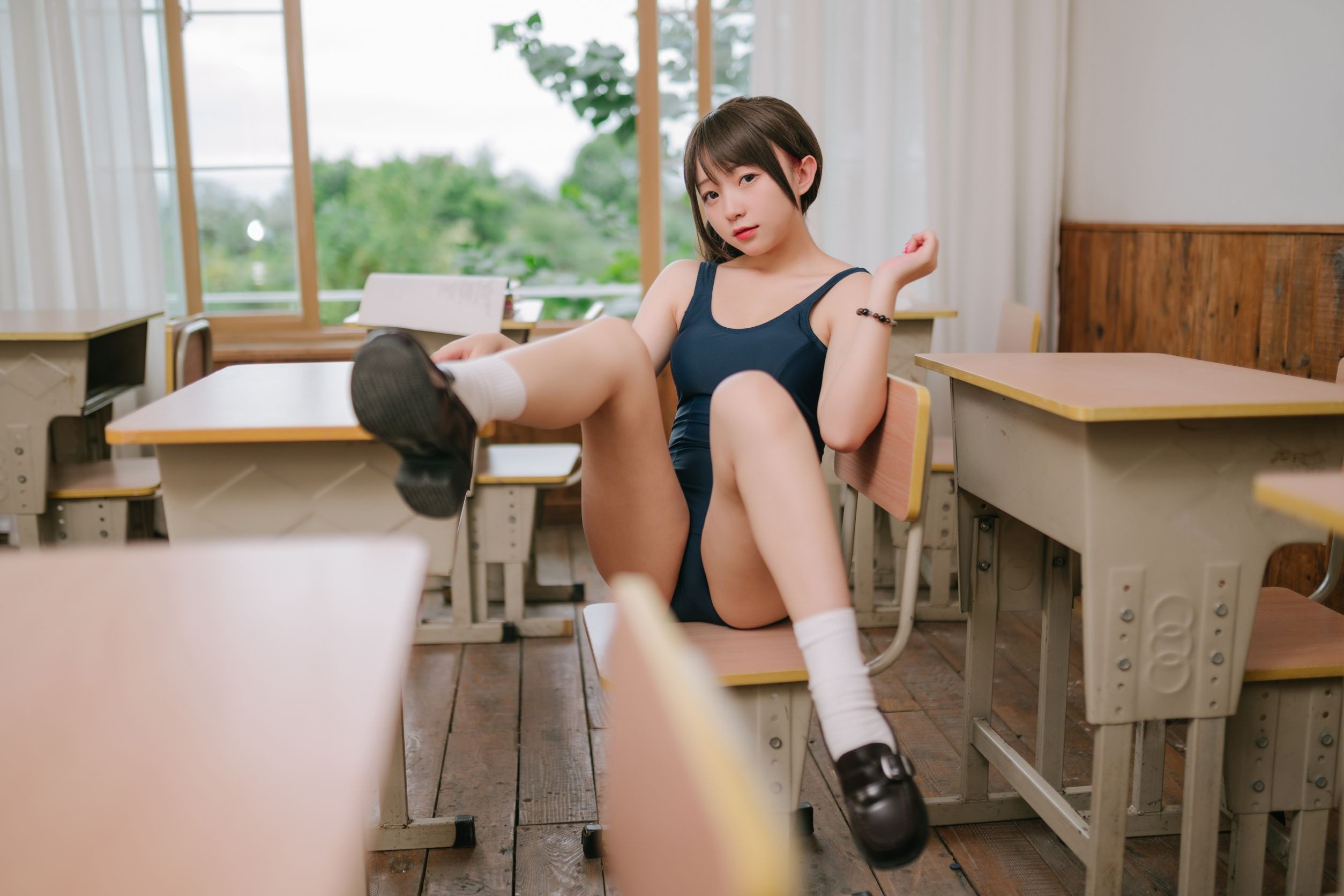 Hua Ling: Discipline Committee Member School Swimsuit x Swimming Class Discipline Committee Member 93P