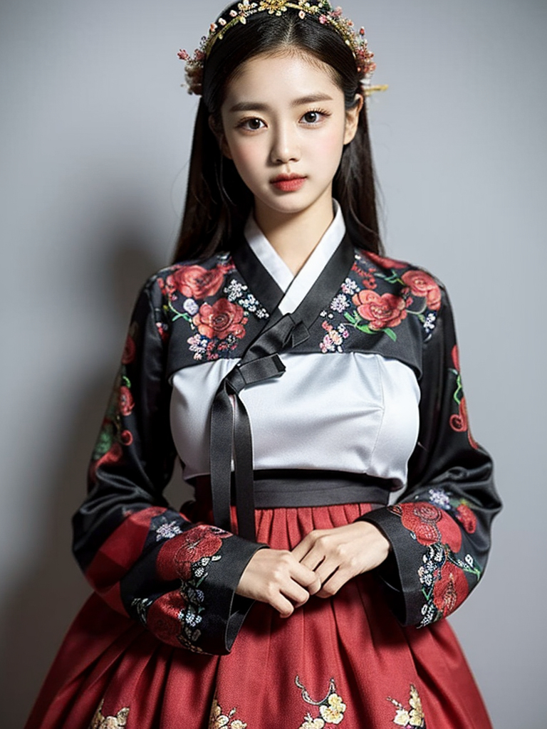 AI-generated ~xRica - Women in Hanbok, Korean