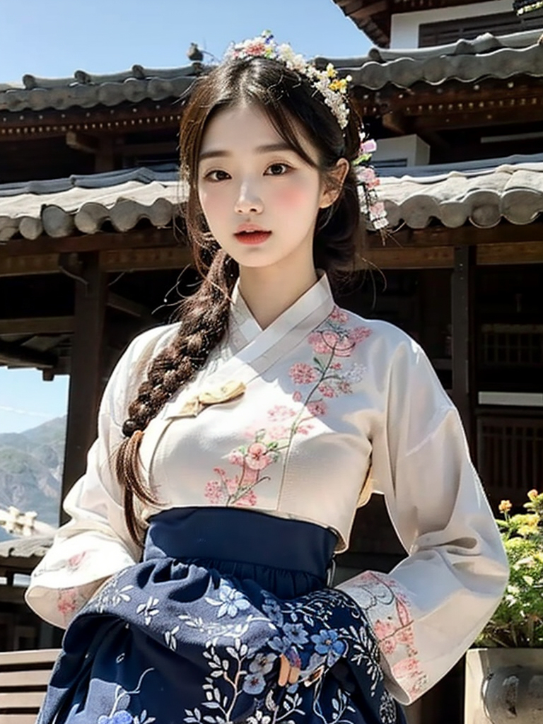 AI-generated ~xRica - Women in Hanbok, Korean