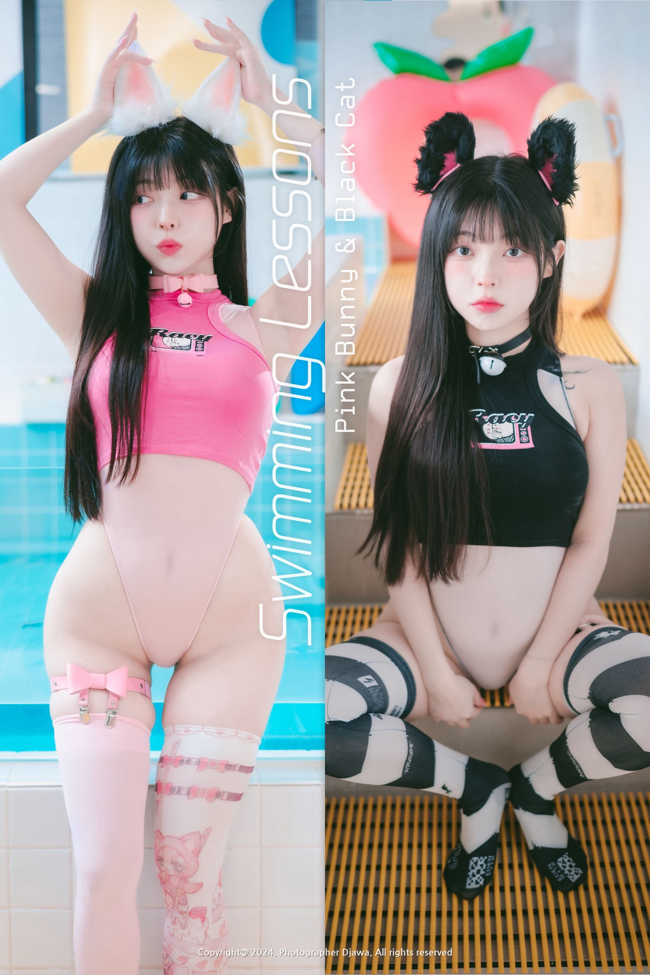 ジャワ フォト - ユディ - ピンクバニー & ブラックキャット 105P
