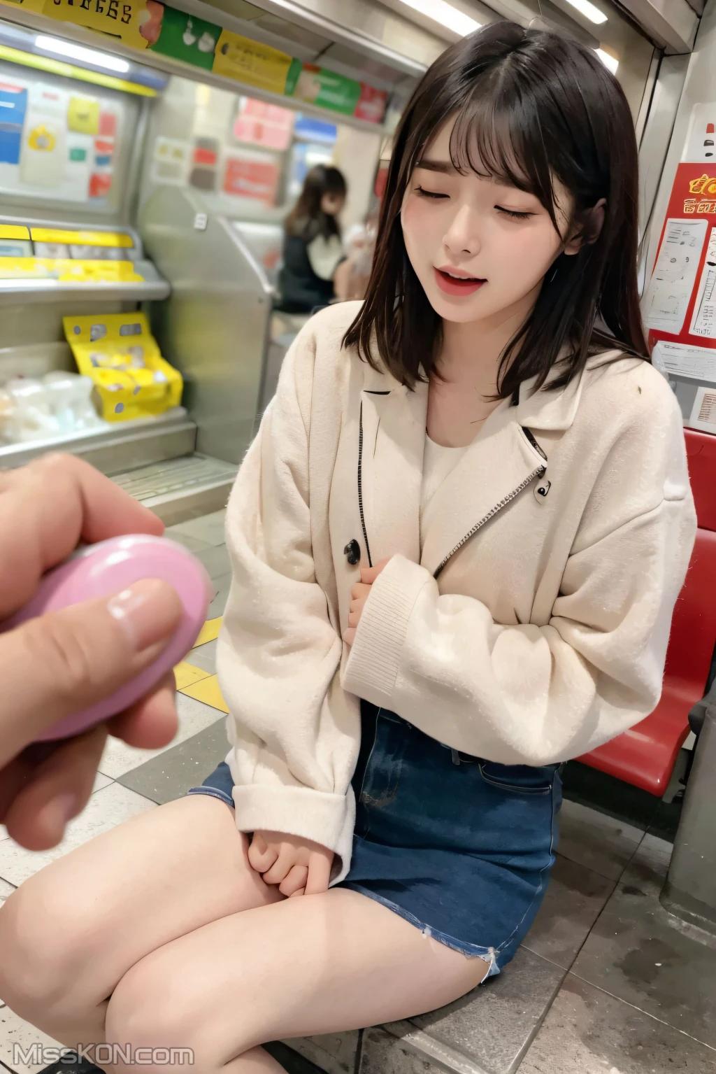 AI 생성] 청순 위미 시리즈 지하철 속의 점핑 에그 (108장 사진)