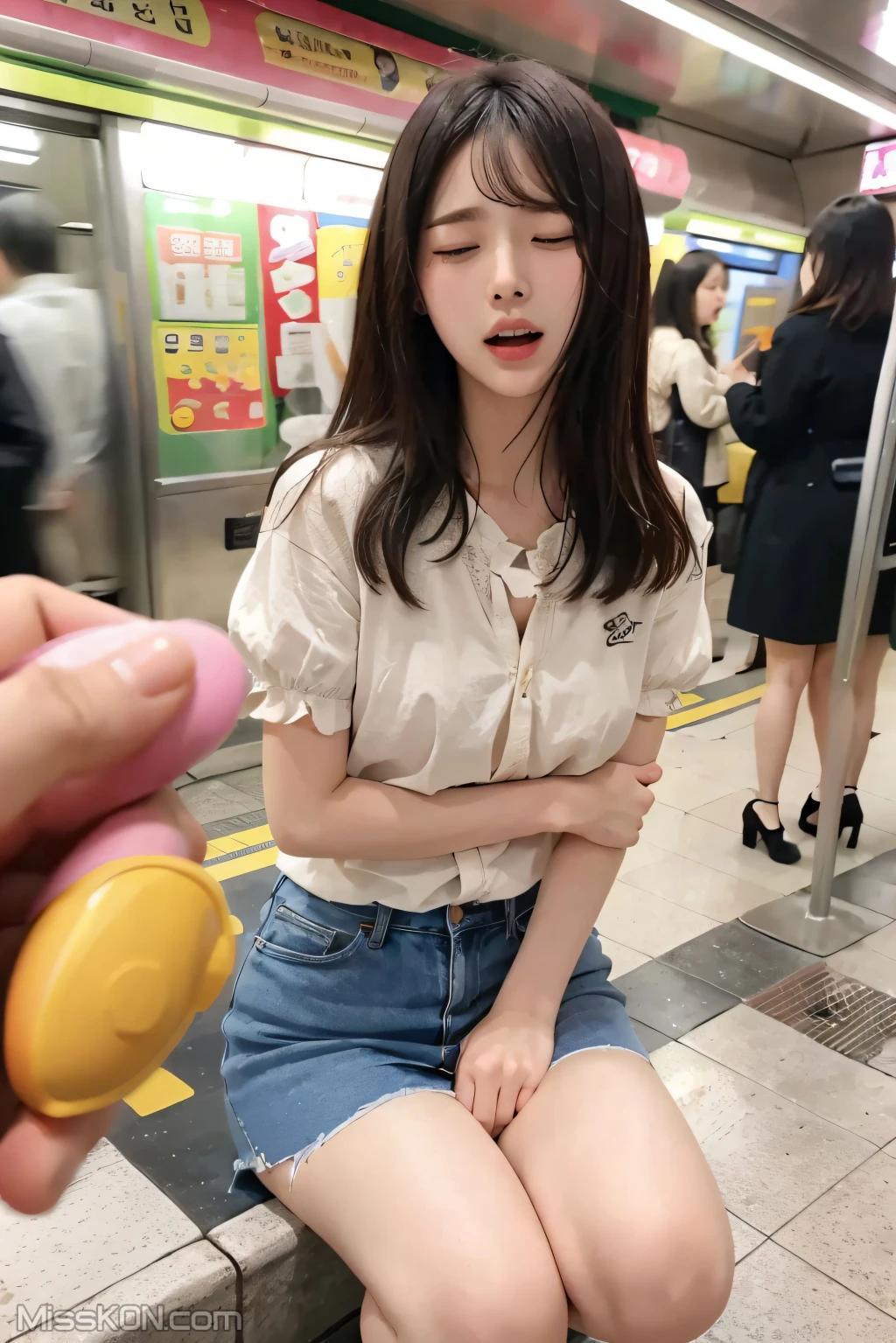 AI 생성] 청순 위미 시리즈 지하철 속의 점핑 에그 (108장 사진)
