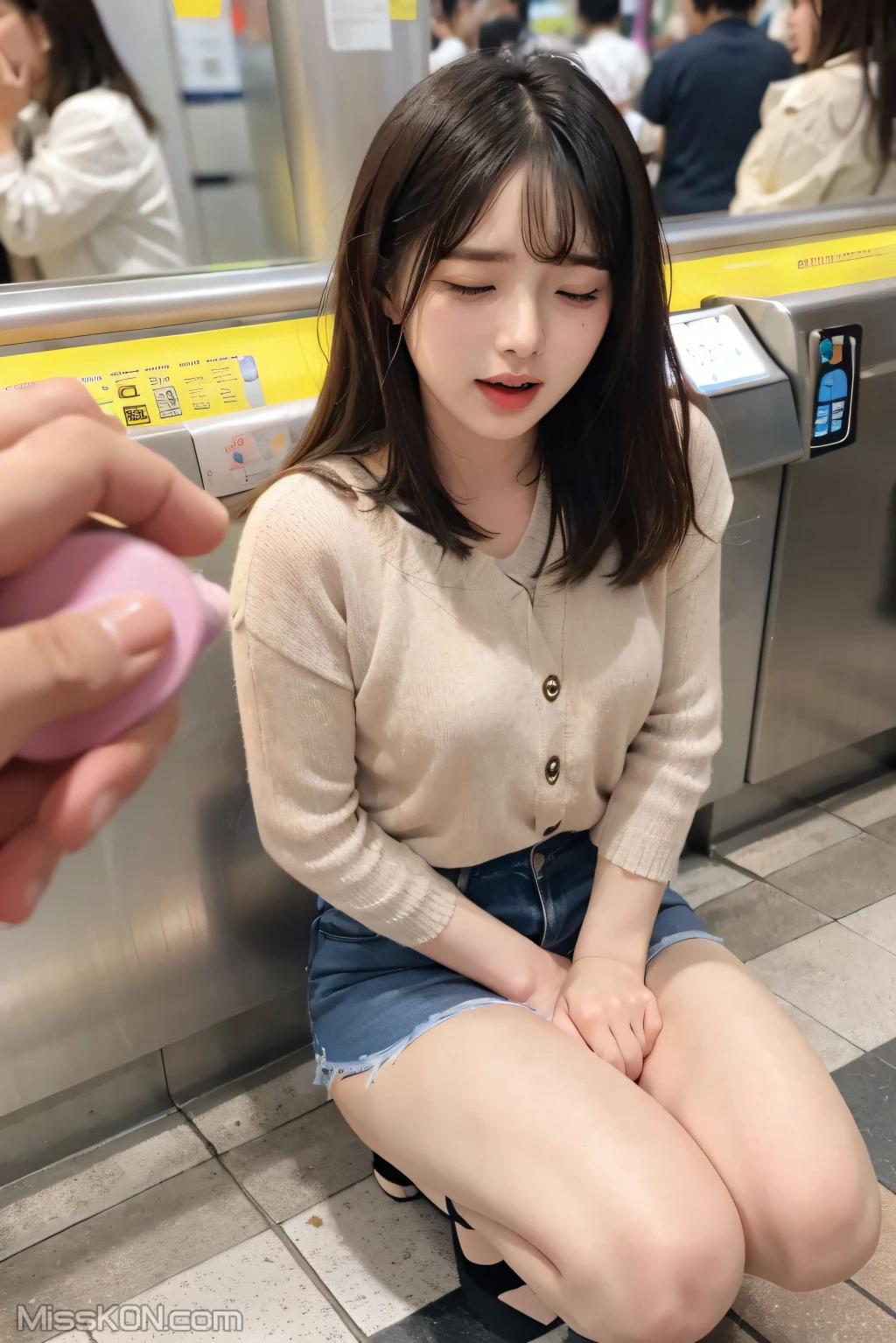 AI 생성] 청순 위미 시리즈 지하철 속의 점핑 에그 (108장 사진)