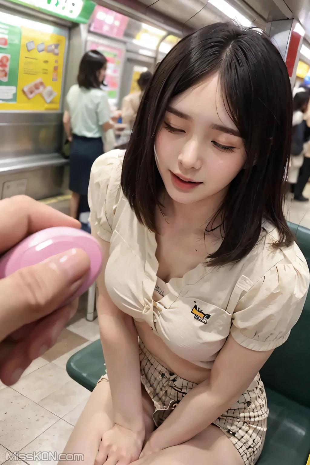 AI 생성] 청순 위미 시리즈 지하철 속의 점핑 에그 (108장 사진)
