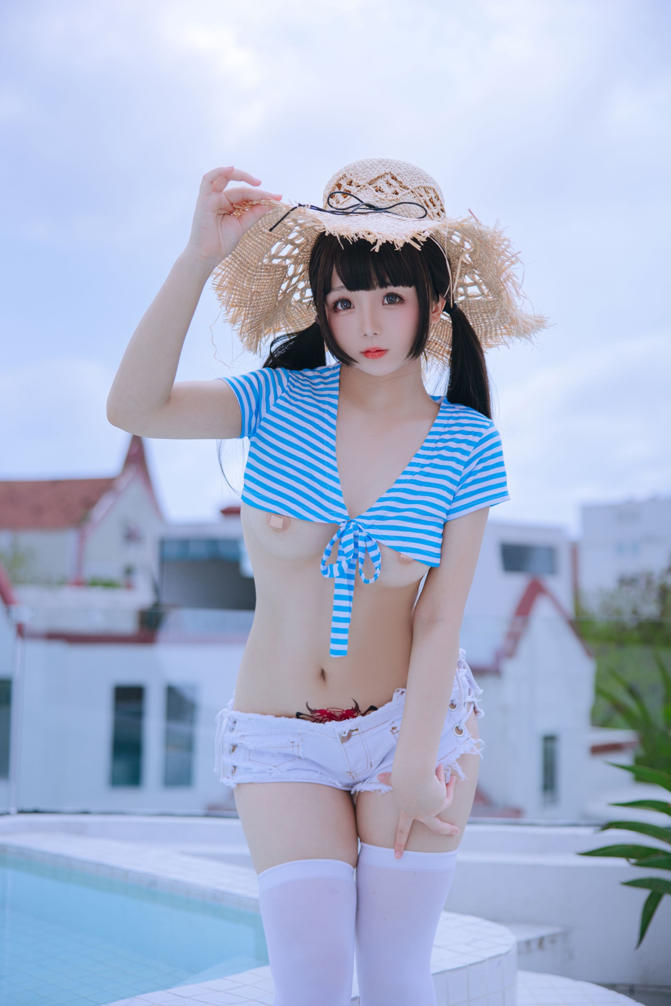 ニナキョウ 青白ストライプ 150P6V
