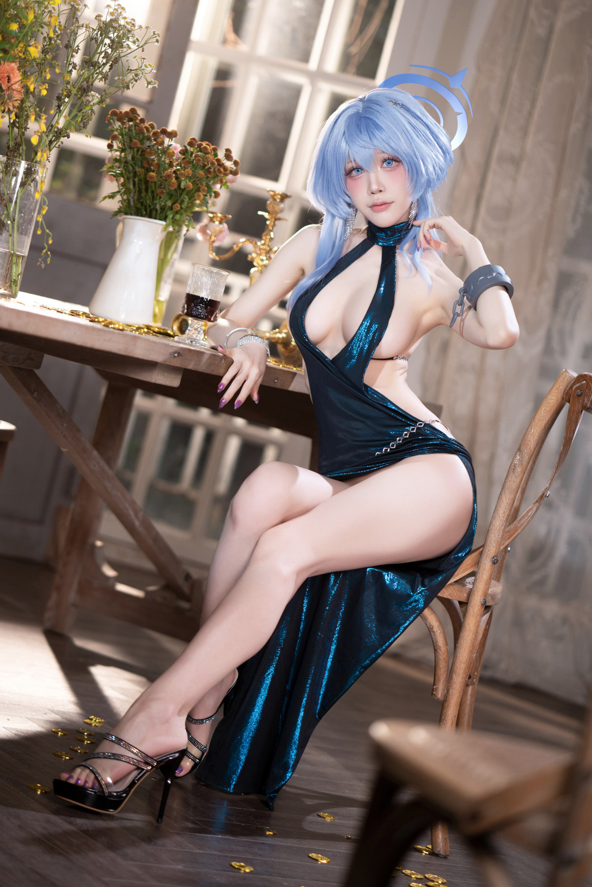 Cosplay 水淼阿库娅 碧藍檔案 天雨亞子禮服 Set.01