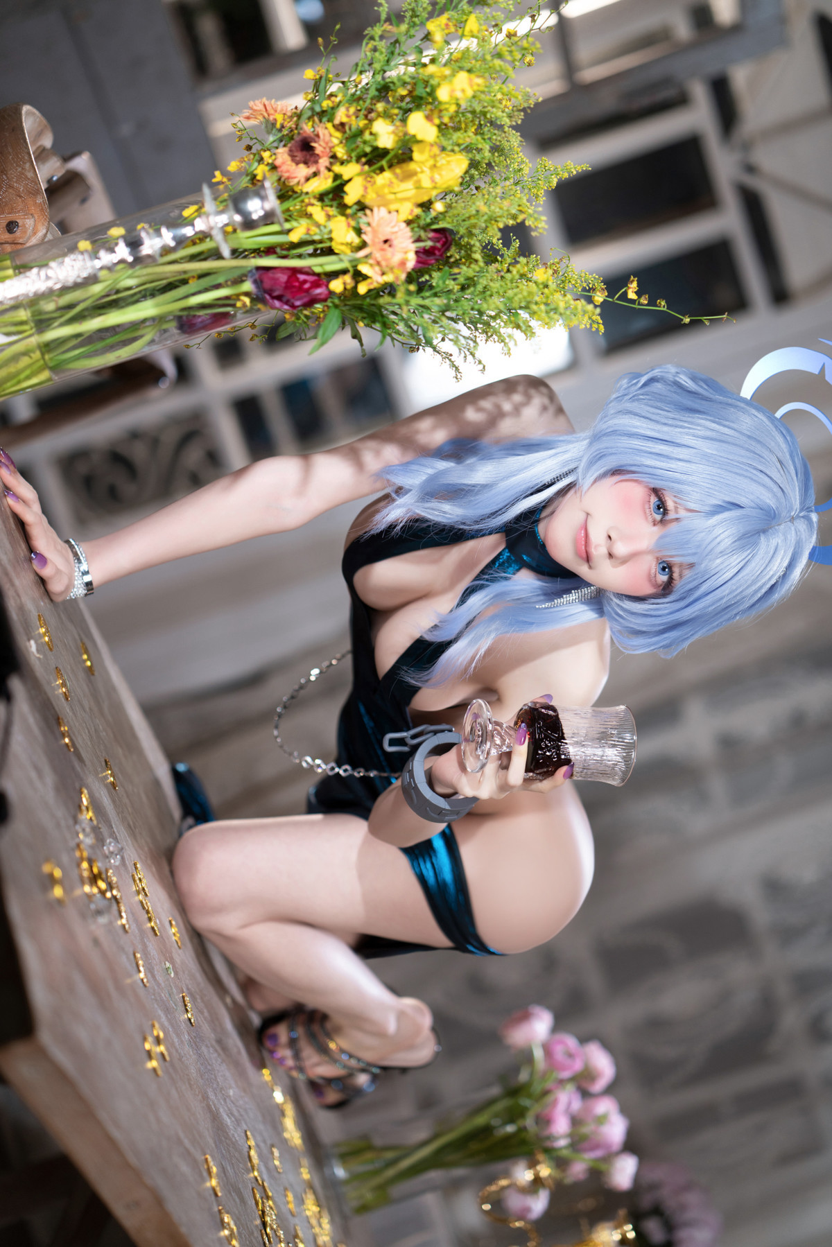 コスプレ 水淼アクア 碧藍アーカイブ 天雨亜子 礼服 Set.01