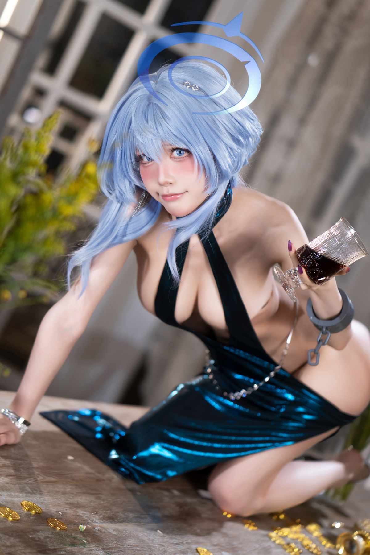 Cosplay Shuimiao Aqua từ Blue Archive - Thiên Vũ Á Tử Lễ Phục Set.01