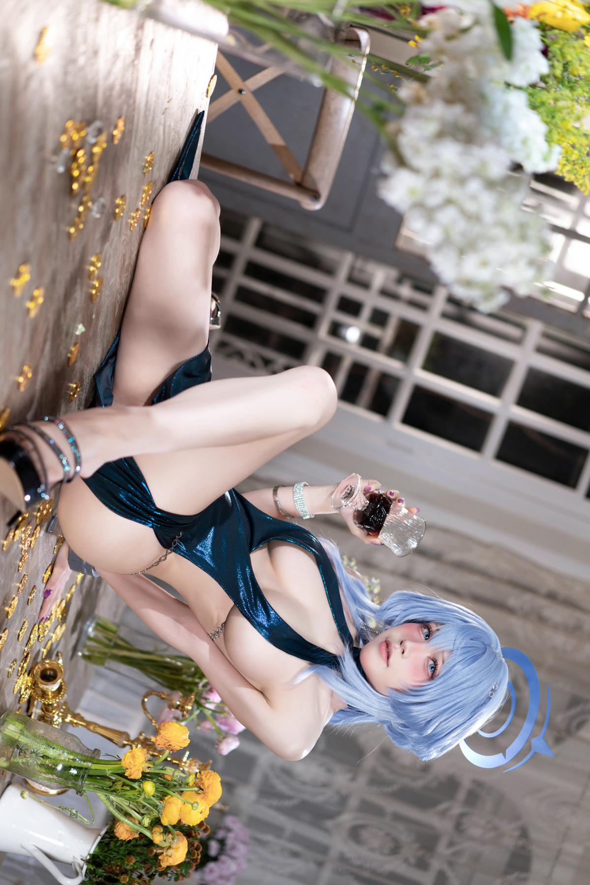 Cosplay Shuimiao Aqua từ Blue Archive - Thiên Vũ Á Tử Lễ Phục Set.01