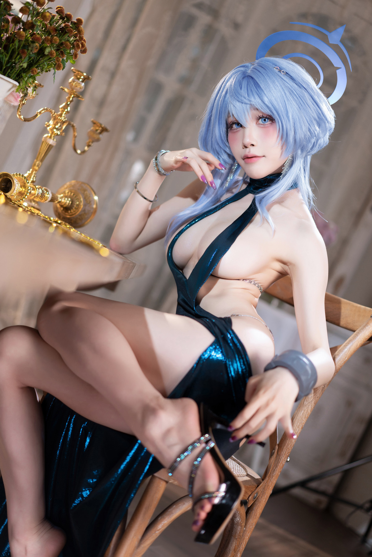 Cosplay 水淼阿库娅 碧藍檔案 天雨亞子禮服 Set.01
