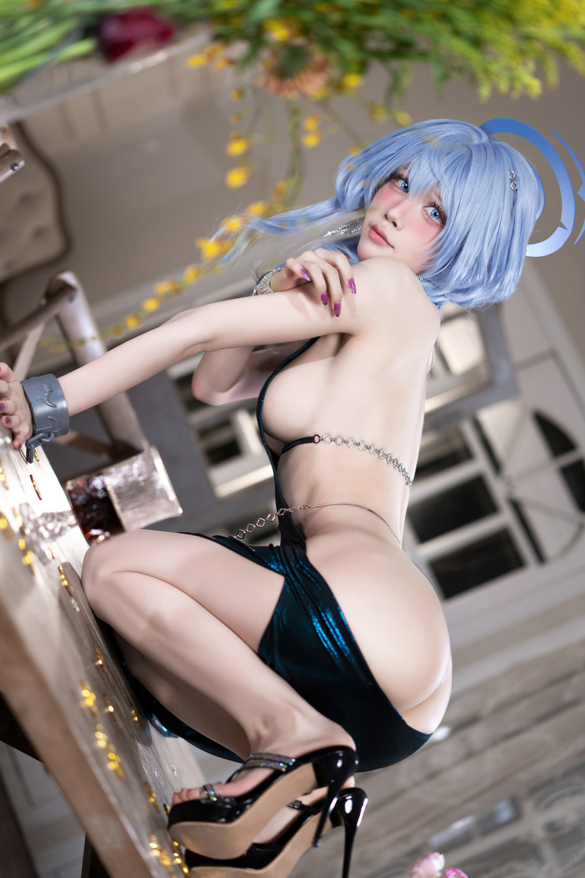 コスプレ 水淼アクア 碧藍アーカイブ 天雨亜子 礼服 Set.01
