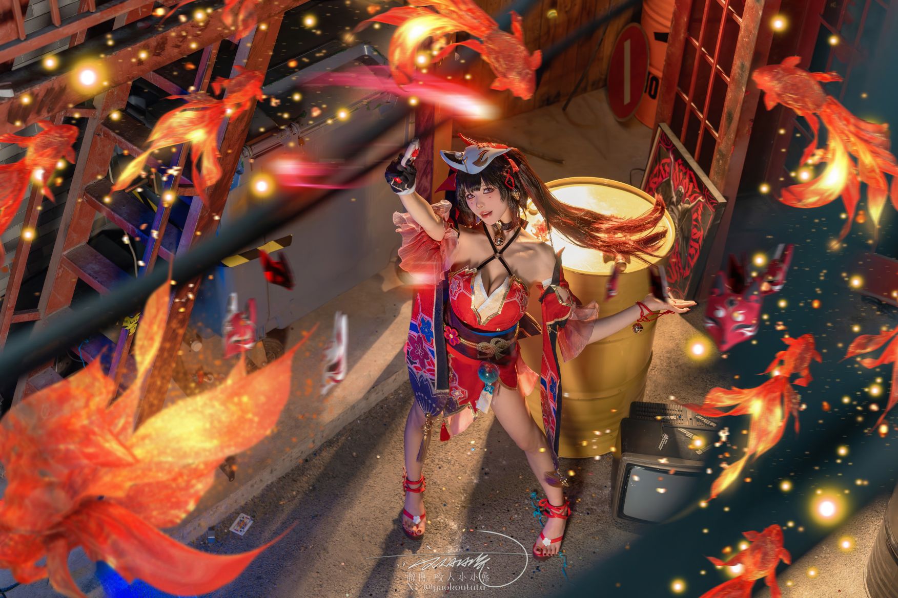 咬人小小兔 黏黏団子兔 - 6月作品『スターレイル-花火』80P+1V 大喜 [81P1V-1.63GB