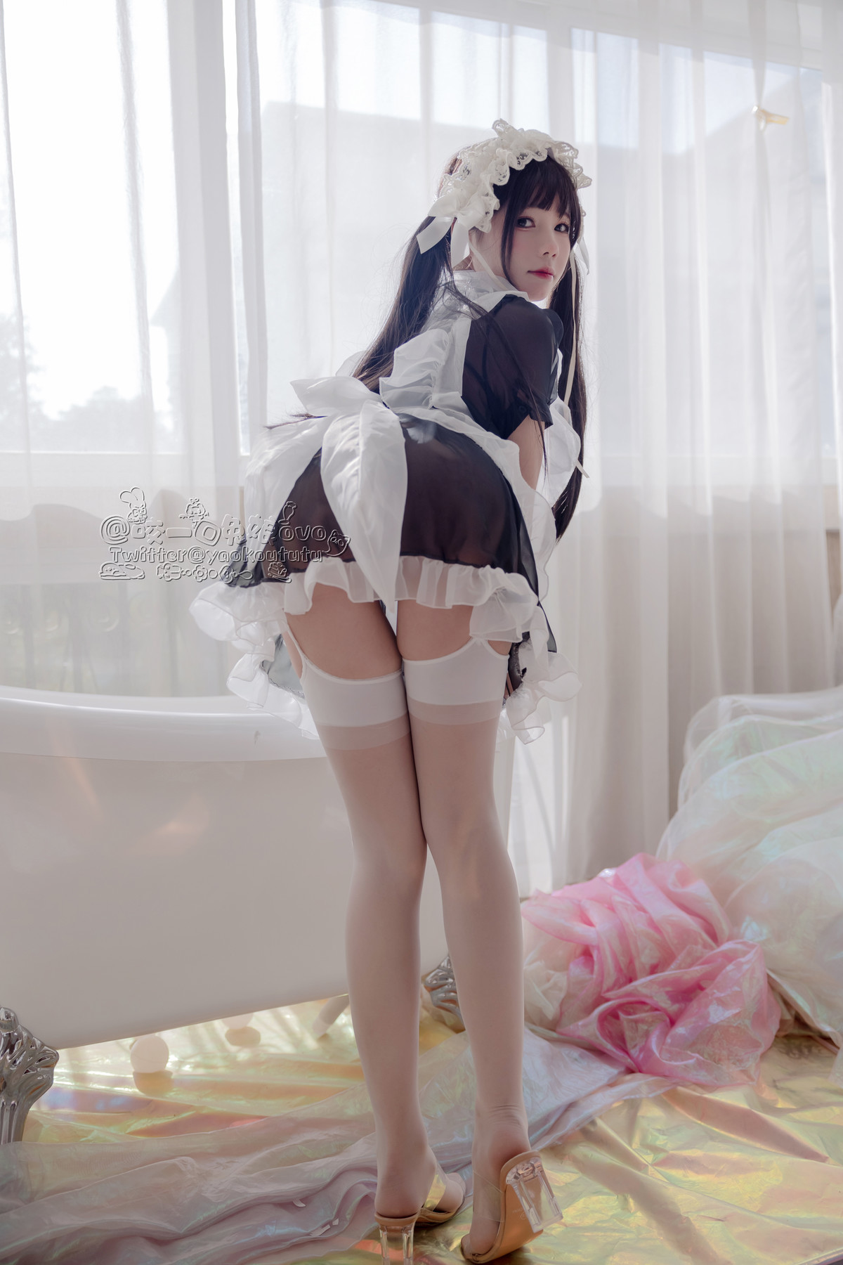 Cosplay Sticky Dumpling Rabbit Black and White Maid