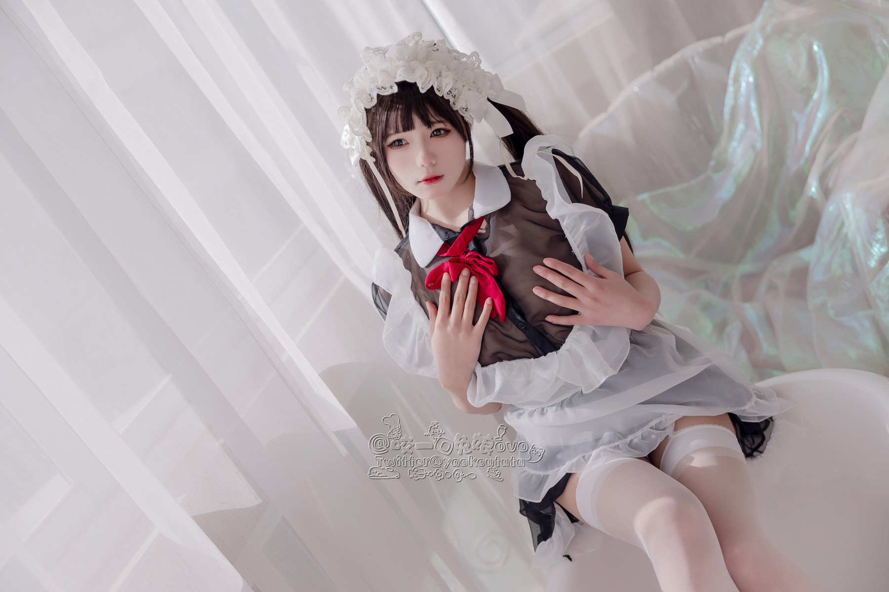 Cosplay Sticky Dumpling Rabbit Black and White Maid