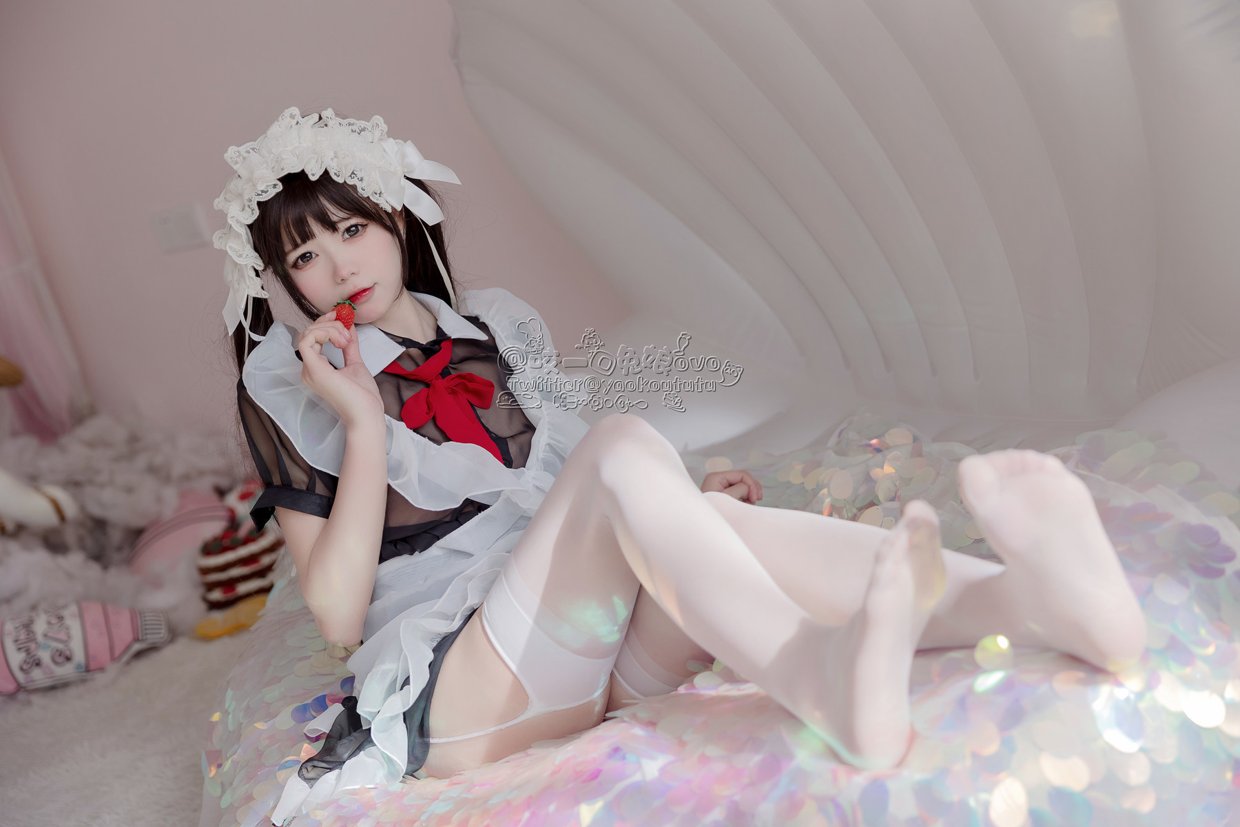 Cosplay Sticky Dumpling Rabbit Black and White Maid
